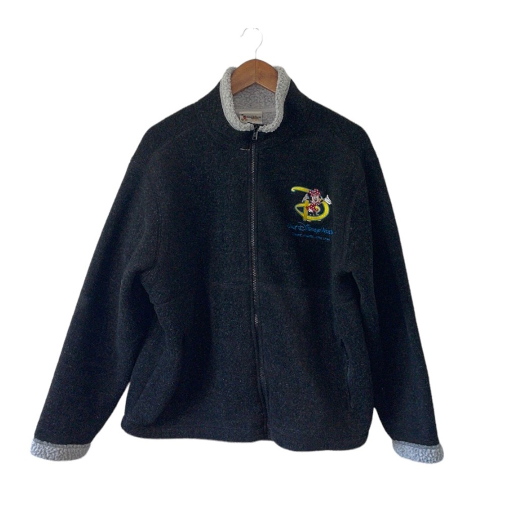 Walt Disney World Parks Zip-Up Fleece Sherpa Sweatshirt Warm Winter Size XL